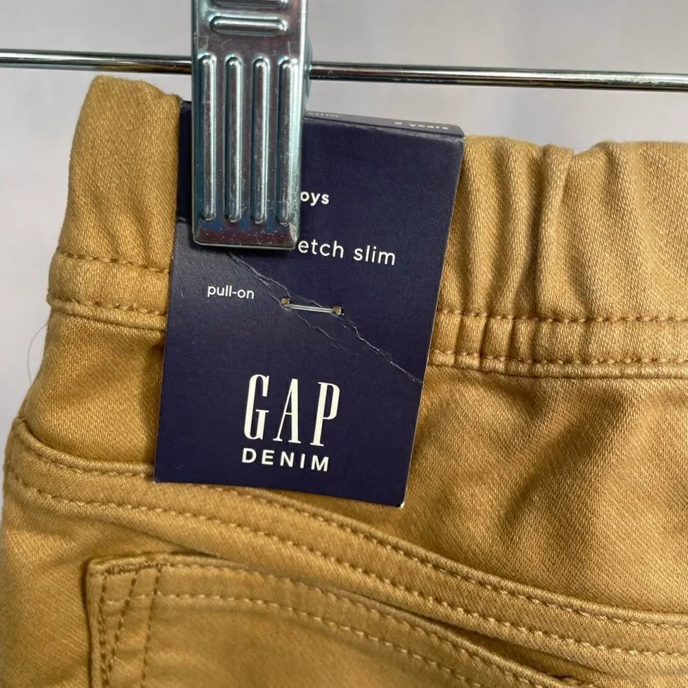 TAN HIGH STRETCH SLIM GAP DENIM PULL ON PANTS SIZE 2T NWT